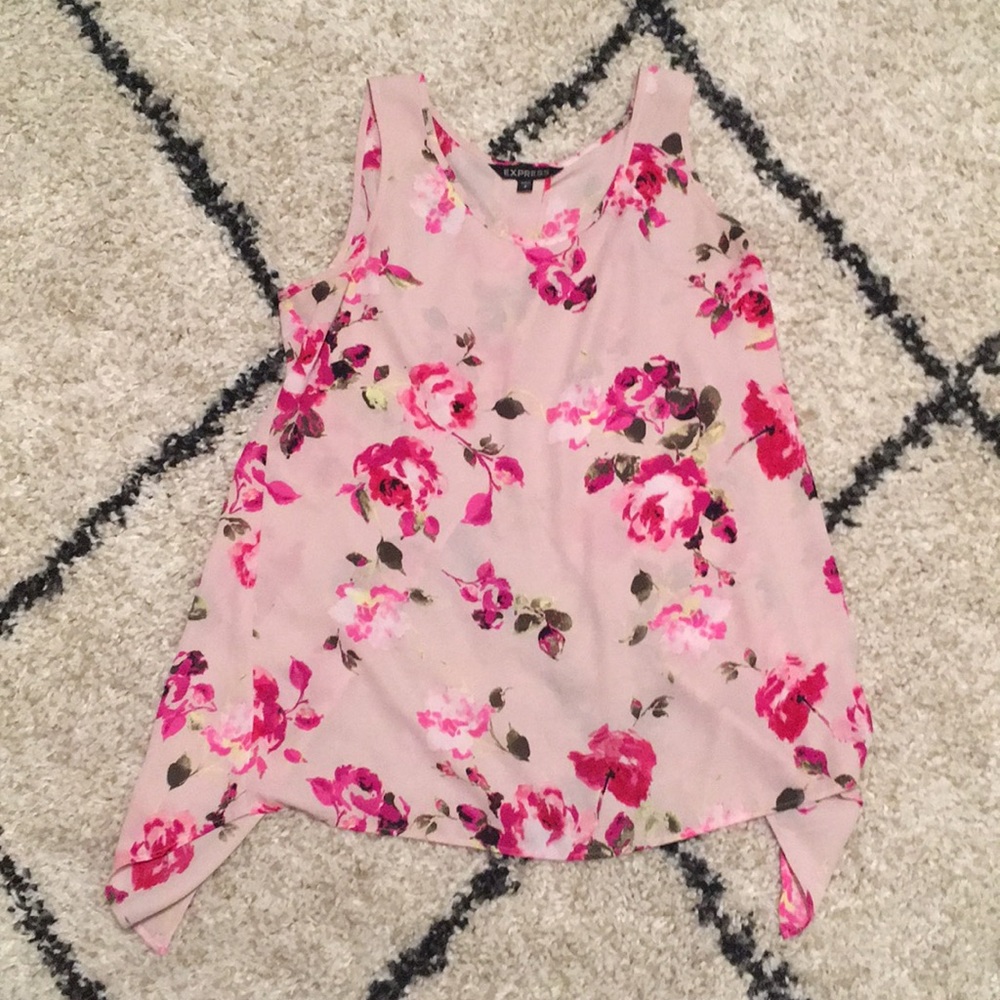 🌸floral tank w/ open back! accepting all offers